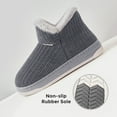 thumbnail image 3 of AUXDIQ Women Men Winter Boots Slippers Home Warm Fleece Booties Slipper Anti Slip House Shoes Indoor Outdoor, 3 of 5