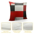 thumbnail image 4 of COMIO  Red Black and Grey Throw Pillow Covers Geometric Modern Abstract Painting Decorative Pillow Cases Home Decor Standard Square 18x18 Inches Pillowcases, 4 of 5