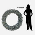 thumbnail image 5 of Bergamo Art 50" Preserved Decorative Real Eucalyptus Wreath in Green, 5 of 5