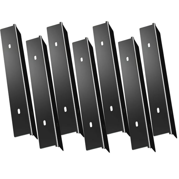 Quickflame Set of 7 Heat Plates for NAPOLEON P500RSIBPSS-3 Prestige 500 4-Burner LP Infrared Gas Grill, Napoleon Rogue Series Gas Grill Parts, Porcelain Steel