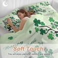 thumbnail image 4 of 3 Piece St. Patrick's Day Duvet Cover Set California King,Microfiber Comforter/Quilt Cover with Corner Ties and 2 Pillowcases,Green Ombre Lucky Tree Gnomes All Season Soft Bedding with Zipper Closure, 4 of 8