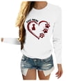 thumbnail image 3 of Pompotops T-shirt Décontracté Imprimé pour Femmes Col Rond Manches Longues Tunique Blouse, 3 of 8