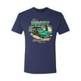 thumbnail image 2 of Wild Bobby, 1946 Vintage Ford Woody Chasing Waves Cars and Trucks Mens Premium Tri Blend T-Shirt, Vintage Navy, Medium, 2 of 3