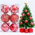 thumbnail image 2 of 6PC Christmas Balls Ornaments Xmas Tree Hanging Balls for Holiday Party Wedding Decoration, Shatterproof Tree Ornaments for Home and Event Display,2.7 Inch, 2 of 6