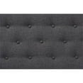 thumbnail image 4 of Bowery Hill Dark Gray Fabric Upholstered Brown Finished Bench, 4 of 8