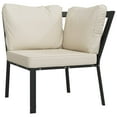 thumbnail image 2 of vidaXL Chair Outdoor Patio Accent Metal Frame Armchair with Cushions Steel, 2 of 16