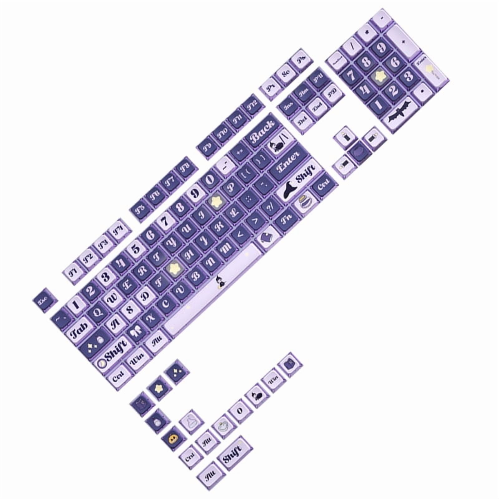 High Transparency PC Keycaps Set Cute Cartoon Backlit Keycap MDA 120Key Caps for Cherry M Mechanical Keyboards