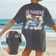 thumbnail image 2 of Tshirts Shirts for Women Oversize Loose Fit Short Sleeve Casual Casual Summer Women's Tops Grey XL, 2 of 7