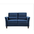 thumbnail image 3 of Uspridefurniture Aalt 57.88" Velvet Square Arm Loveseat,Blue, 3 of 5