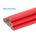 thumbnail image 3 of Uxcell Carpenter Pencils, 12 Pcs Black Ink Flat Octagonal Hard Construction Pencils, Red, 3 of 5