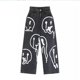 thumbnail image 2 of Pantalones rectos Harajuku Y2K para mujer, ropa de calle Vintage, con estampado de Hip-hop, holgados, informales, de pierna ancha, novedad de primavera, 2023, 2 of 4