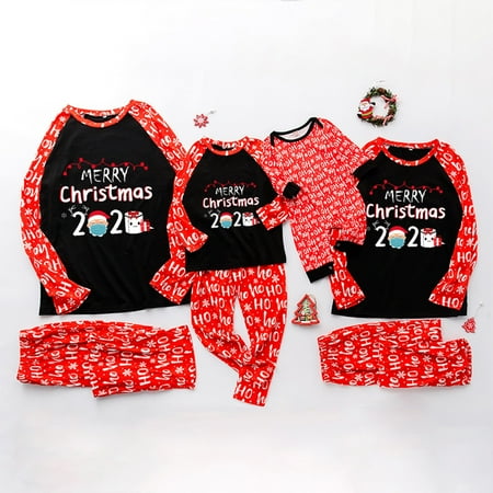 

KEUSN Christmas Print Matching Family Christmas Pajamas Set