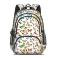 thumbnail image 2 of Colorful Butterfly Collection Pattern Cute School Backpack Bag with Padded Back and Adjustable Shoulder Straps 16.9 X 12.6 X 5.9 Inches, 2 of 5