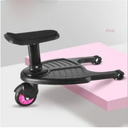 ZEZKT Wheeled Buggy Board Universal Stroller Board 2-in-1 Buggy Board,Pushchair Stroller Kids Comfort Step Board Up To 25Kg