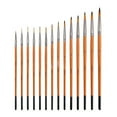 thumbnail image 5 of Profesional Detail Paint Brush Wood Handle Nylon Bristles Paint Brush for Artist, 5 of 16