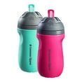 thumbnail image 1 of Tommee Tippee Gobelet Isotherme à Paille Antidéversement, Bouteille d'Apprentissage pour Tout-Petit 12m+, 100 % Étanche, Rose et Menthe, 1 of 6