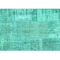 thumbnail image 1 of Ahgly Company Indoor Rectangle Patchwork Turquoise Blue Transitional Area Rugs, 8' x 12', 1 of 4