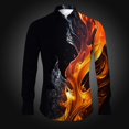 thumbnail image 1 of Camisas casuales de moda para hombres con grafitis coloridos, suaves y cómodas, para exteriores, , nuevas camisetas con estampado de tinta salpicada para hombres, tallas grandes, 1 of 6
