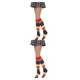 thumbnail image 4 of Minnieouse 1 par de calcetines a rayas hasta la rodilla de arcoíris, elasticidad, transpirabilidad, apariencia de moda cómoda, calcetín antideslizante, Type7 NO7 Minnieouse CBP288994, 4 of 6
