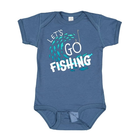 

Inktastic Let s Go Fishing Gift Baby Boy or Baby Girl Bodysuit