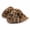 brown, variant on Women's Fluffy Faux Fur Mule Slippers, Leopard Print Closed Toe Indoor House Shoes
