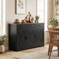 thumbnail image 2 of HOMCOM Sideboard Buffet Cabinet, 43" Farmhouse Kitchen Cabinet, Black, 2 of 10