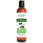 Cottonseed Oil by Velona - 8 oz | 100% Pure and Natural Carrier Oil | Refined, Cold pressed | Cooking, Skin, Face, Body, Hair Care | Use Today - Enjoy Results