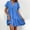 Light Blue, variant on Admvng Casual Dresses for Women Fashion Summer Casual V-Neck Short Sleeve Mini Dress S-2XL