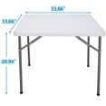 thumbnail image 4 of 3/4ft Folding Table Plastic Portable Card Table for Camping Picnic Party 3 Shape, 4 of 10