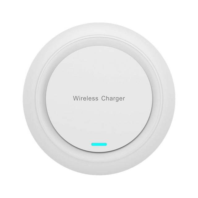 Chargeur Sans Fil Rond 15 W, Alliage d'Aluminium, Charge Rapide, Basse Température, Détection d'Objets Étrangers, pour Voyage et Maison