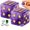 Amethyst, variant on 2 Pcs Mahjong Dice, Crystal Dice, UWMDHRC 17mm Light Green D6 Spiritual Energy Stone Set with Clear Numbers
