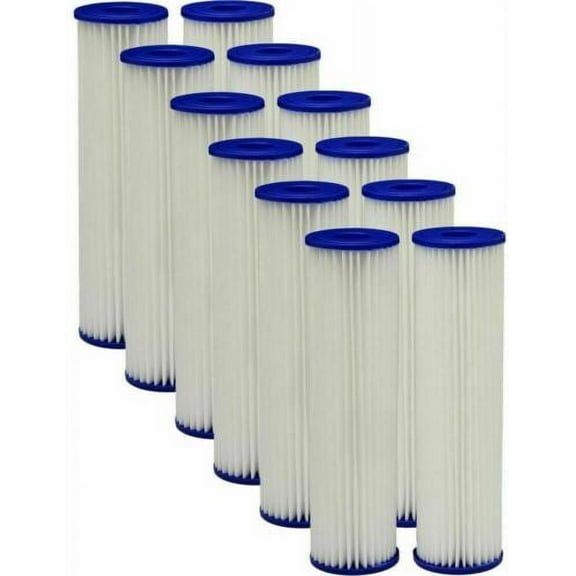 Fits HDX HDX2PF4 Pleated Household Water Filters 12 pack: Reduces Sediment