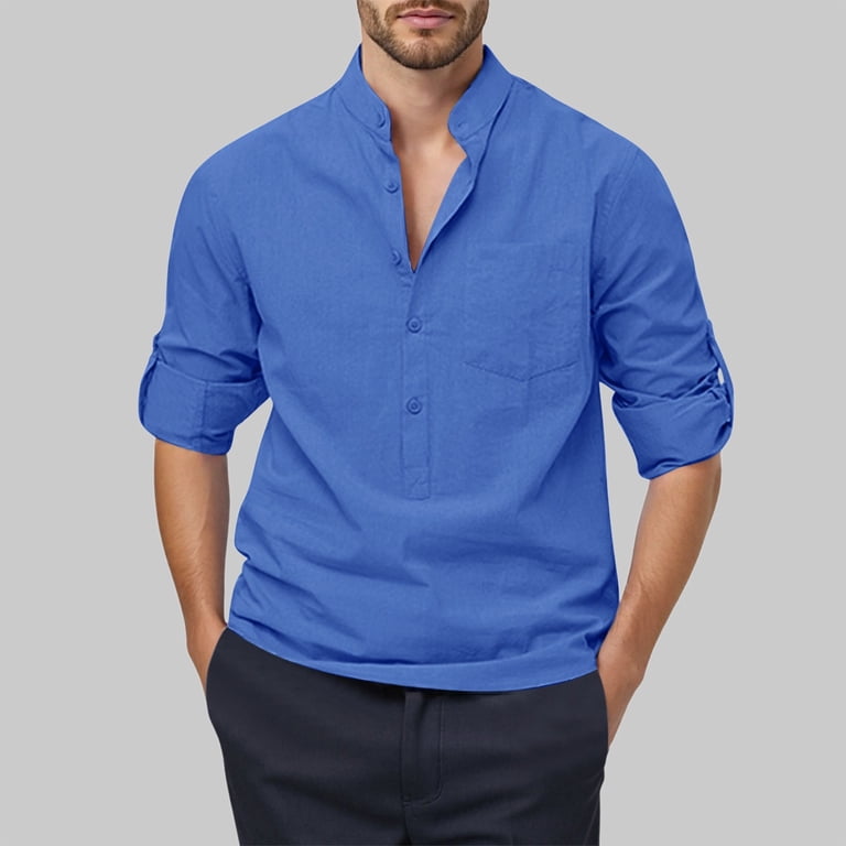 covington short sleeve dress shirts Men Blouses Short Sleeved Dress Shirt Men Dress Shirts for Regular Shirt  with Clothes for Casual Mens Shirts Covington Rough T Mens Tie And Satin  Blue L