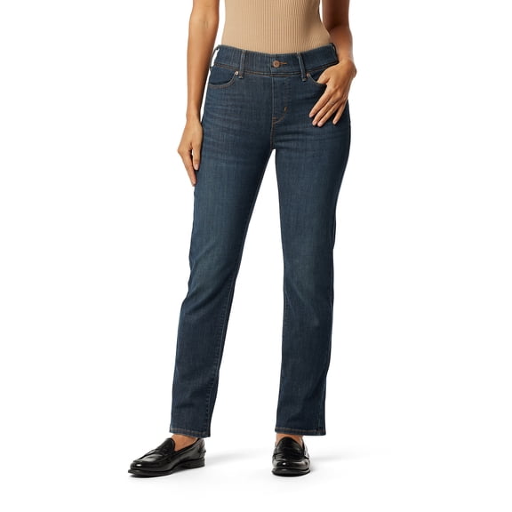 Levi Strauss Signature Women's Shaping Perfect Pull On Straight Jeans, Sizes 2-16