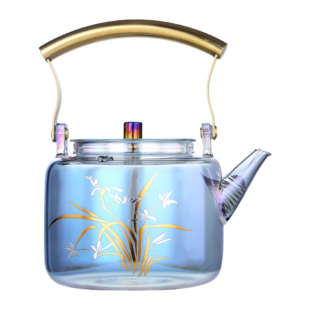 Tea Kettle Teapot Glass Pot Water Stovetop Maker Stove Coffee Large