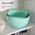 thumbnail image 5 of KitchenAid 3-Piece Nesting Plastic Mixing Bowls Set, Spearmint, 5 of 11