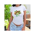 thumbnail image 1 of Playera Blusa De KIWI – Estilo Tropical que Te Llena de Vida Ropa Para Mujer Color Blanco Talla Chica Marca Emil SaEs, 1 of 4