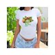 thumbnail image 1 of Playera Blusa De KIWI – Estilo Tropical que Te Llena de Vida Ropa Para Mujer Color Blanco Talla Chica Marca Emil SaEs, 1 of 4