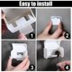 thumbnail image 5 of 2 Pack Toothbrush Holder Wall Mounted with Cover for Bathroom, 2 Slots Self Adhesive Toothbrushes Holder White Toothbrush Hanger, 5 of 5