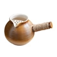 thumbnail image 4 of TISHITA Ceramic Teapot Tea Maker Porcelain Tea Pot with Rope Wrapped Handle for Tea Lovers Gift Home Outdoor Picnic Boiling Hot Water B 800ML, 4 of 8
