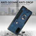thumbnail image 6 of Nalacover For Samsung S20 Plus Case Ring Holder Kickstand with Credit Card Holder, Back Flip Premium Leather Magnetic Clasp Removable Wirst Hand Strap Cover for Samsung Galaxy S20 Plus,blue, 6 of 15