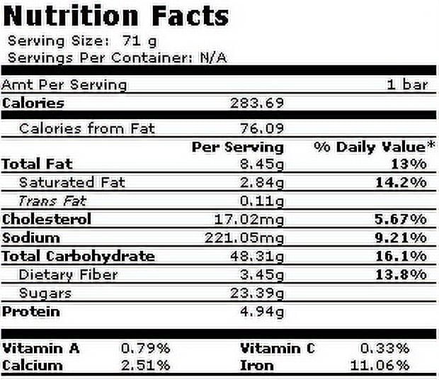 Readi Bake Benefit Banana Chocolate Chunk Bar, 2.5 Ounce -- 48 per case
