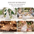 thumbnail image 6 of Inosoo Pearl Gauze Table Runner 30x120 inch, 10FT Sheer Tulle Table Decor with Shatterproof Pearls for Wedding Party Dining, White, 6 of 9
