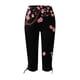 thumbnail image 4 of ICHUANYI Clearance Women's Comfortable Cropped Leisure Time Pants Sweatpants Yoga Pants(Black, S) ICHUANYI WER2023081004605, 4 of 5