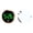 Green Light-Rose Gold, variant on Wear Resistant Illuminant Miniature Car Clock Round Alloy Design Touch Operated Digital Clock For Vehicle Dashboard