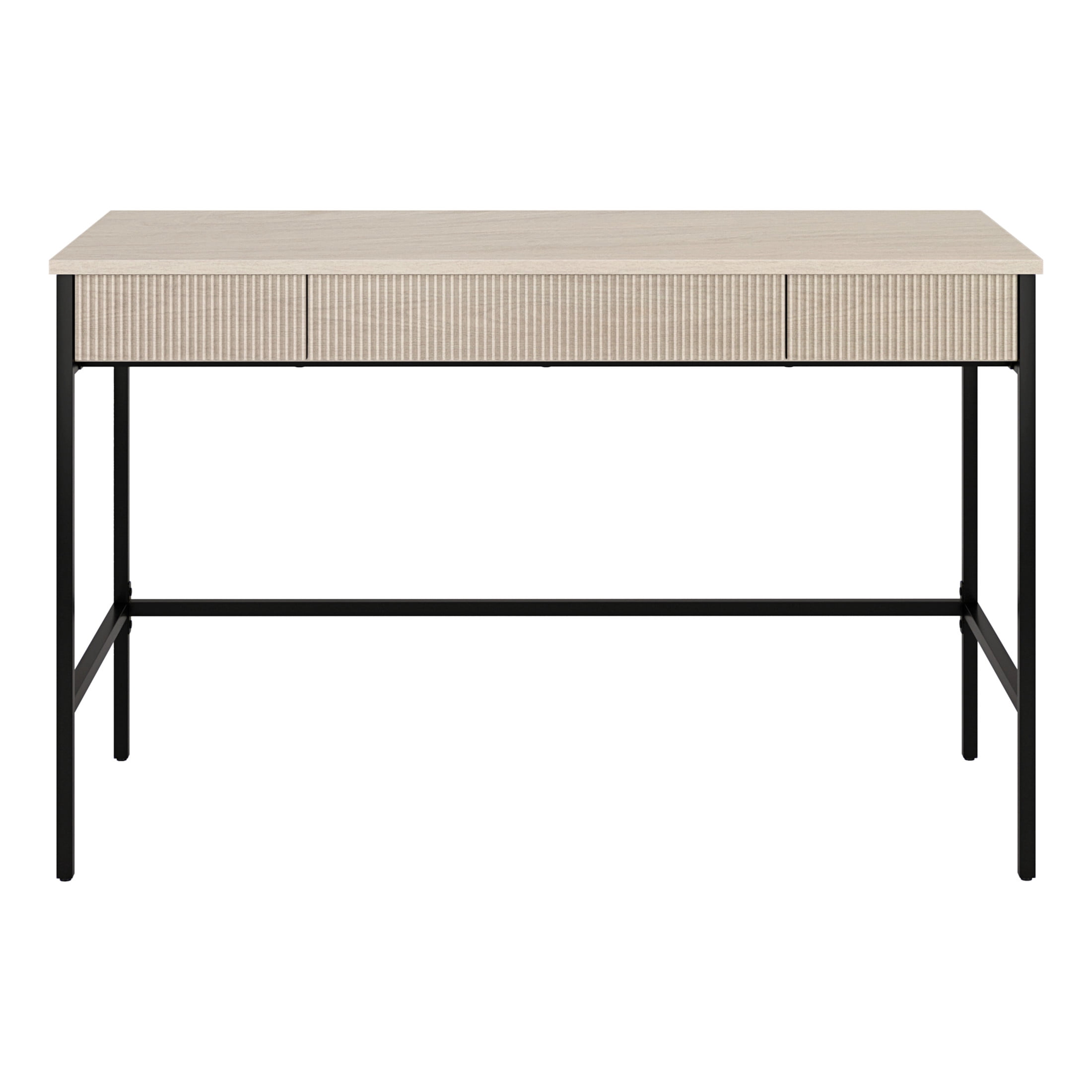 Evelyn&Zoe Mid-Century Modern 48" Wide Alder White Home Office