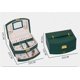 thumbnail image 4 of Caja de joyería verde multicapa con cerradura, caja de almacenamiento de joyas, caja de joyería para niños, pendientes de princesa, caja de almacenamiento tipo cajonera Rojo Verde, 4 of 5