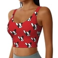 thumbnail image 2 of Sports Bras For Women Workout Tank Tops, Bulldog Red Running Vest With Removable Cups, 2 of 2