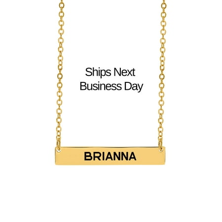 Next Business Day Shipping Personalized Bar Name Necklace
