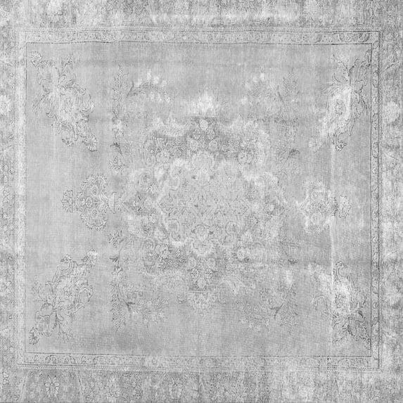Ahgly Company Indoor Square Abstract Gray Contemporary Area Rugs, 5' Square